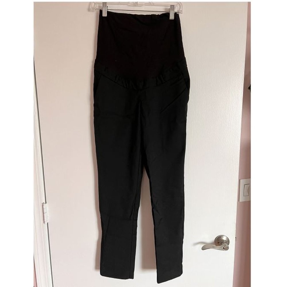 H&M High Rise Maternity black dress pant size 4.